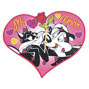 Looney Tunes Pepe Le Pew and Penelope Mi Amor Wall Clock